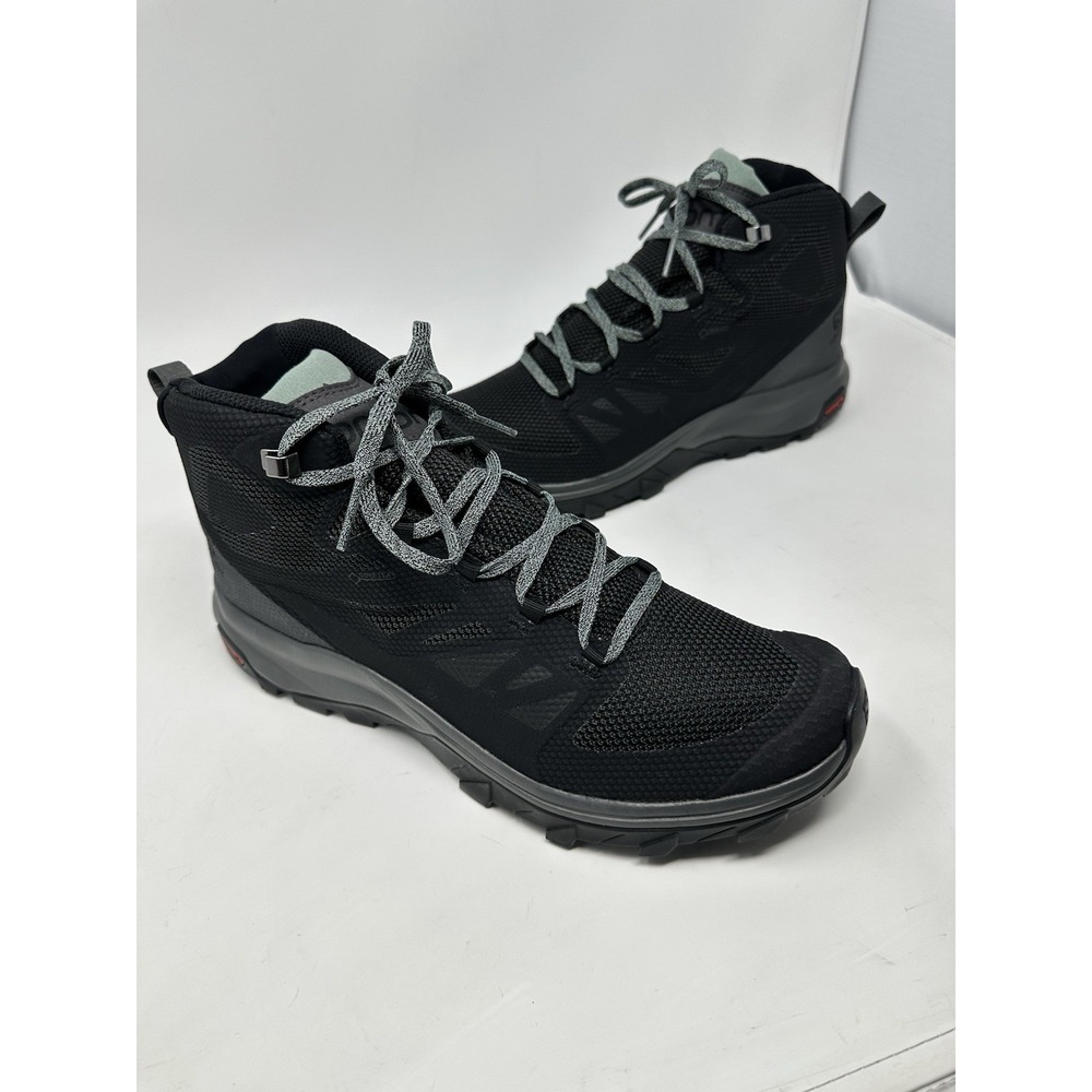 Salomon Outline Mid GTX Women Size 11 404844 Black Grey Contagrip Hiking Shoes